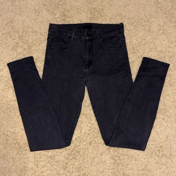 Mother Denim High Waisted Looker Dancing in the Dark washed black ankle jeans si - Picture 13 of 13